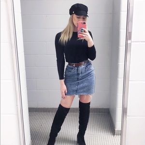 Vintage Cutoff Denim Mini-skirt ✨